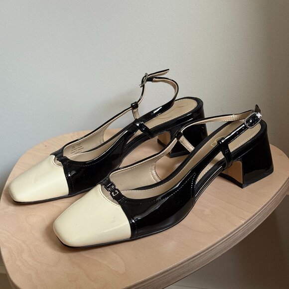Sam Edelman, Size 7, Cream and Black - Picture 1 of 3